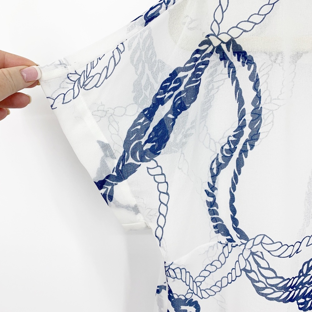 Cabi Boating Button Down Nautical Print Size S - image 7